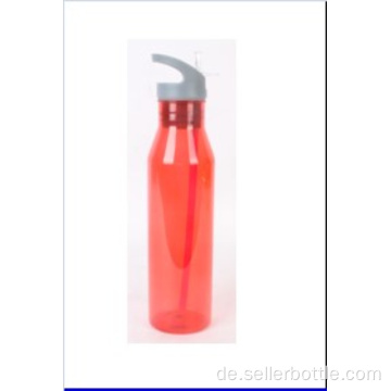 750 ml einwandige Wasserflasche mit Strohhalm